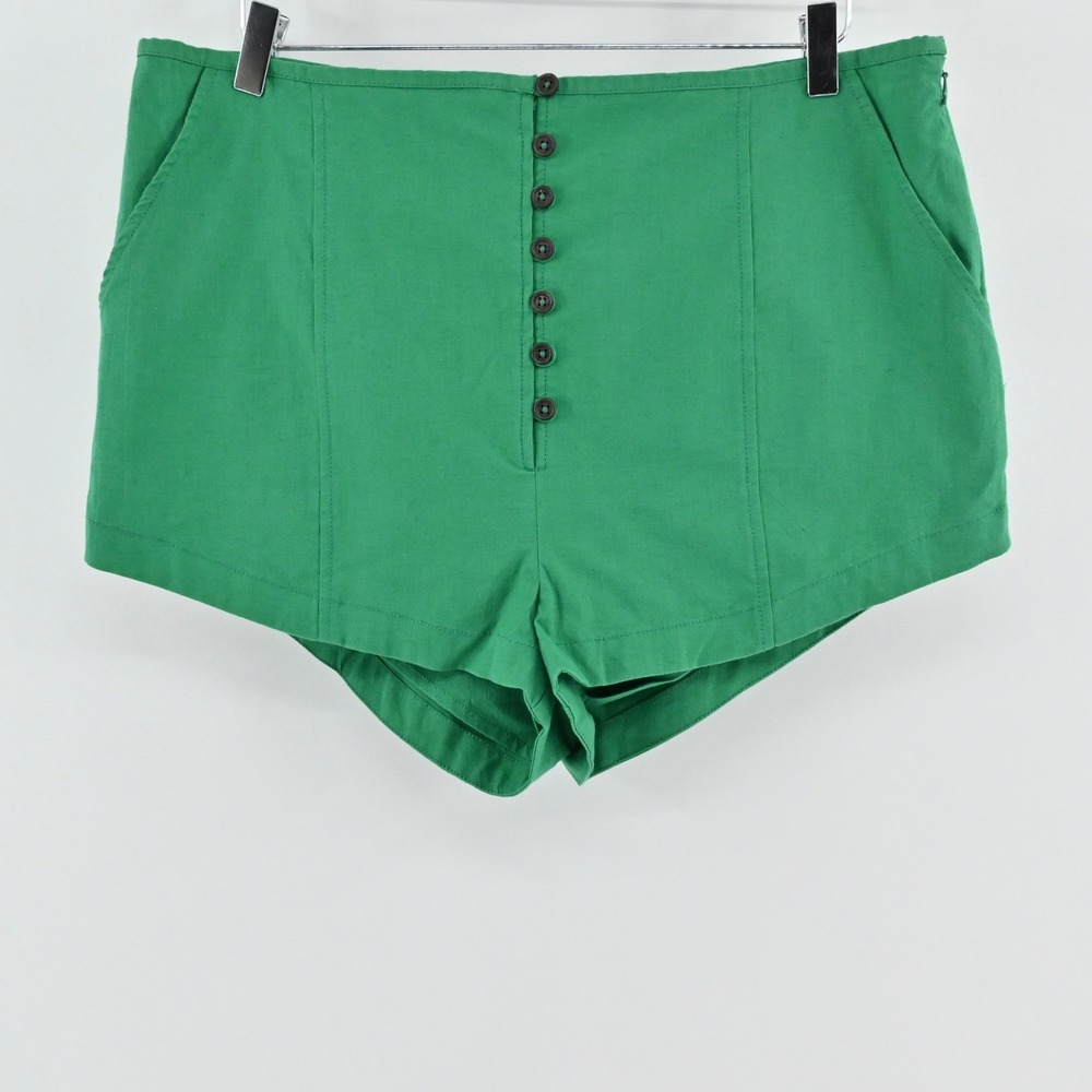 Free People Green High Waist Shorts